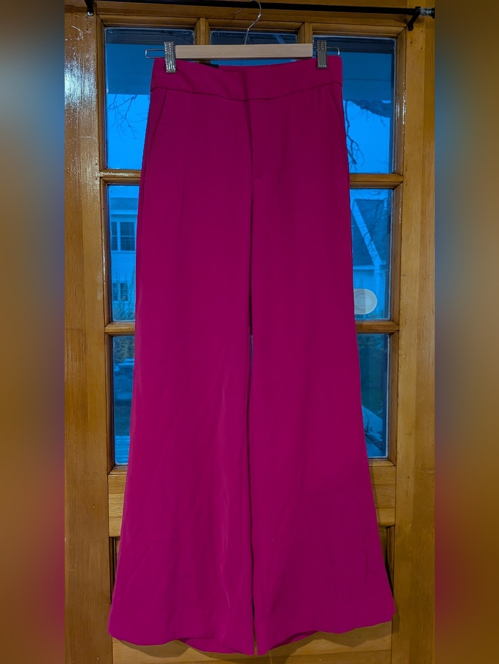 Banana Republic Fuchsia Wide-Leg Suit Pants